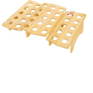 Support en bois pour cornets de glace avec brochettes pour présentation de desserts de fête, 120 trous, support de rangement multi-niveaux - Product Image 5