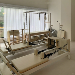 เครื่องออกกำลังกายแบบรีฟอร์มเมอร์สำหรับใช้ในบ้านและเชิงพาณิชย์ ปรับแต่งได้ตามต้องการ สีเบจ อลูมิเนียม อุปกรณ์ฟิตเนส รุ่น HWD-MA005 อลูมิเนียม - Product Image 1