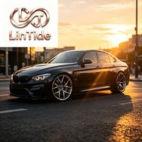 Jante en alliage forgée 5 trous à 5 branches, finition noir brillant diamanté, pour voiture de sport et personnalisation de luxe