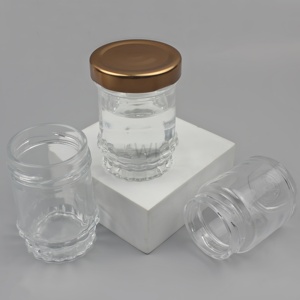 Gran oferta de <span class=keywords><strong>tarro</strong></span> de miel de forma redonda de 75ml de alta calidad, tarros de vidrio de embalaje de Nido de Pájaro vacío transparente con tapón de rosca - Product Image 1