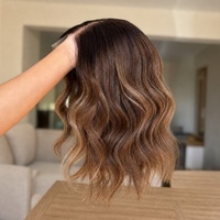 Perruque Courte Bob en Cheveux Humains Vierges à 100% avec Fermeture Frontale en Dentelle Premium, Dentelle Transparente Invisible, Pré-épilée, Ondulée