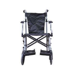 Sedia a Rotelle Pieghevole Leggera in Lega di Alluminio Nera - Product Image 4