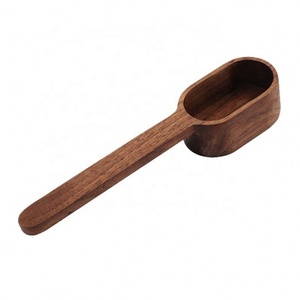 Cuchara Medidora Mini de Madera de Haya y Nogal, Ecológica, con Mango Largo, Plateada, Diseño Minimalista, para Granos de Café, Cuchara de Cocina - Product Image 6