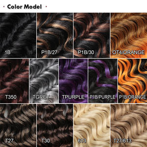 Perruque synthétique courte bouclée style exotique Ocean Song, modèle OCEAN WAVE DEEP, extensions de cheveux de beauté, double trame machine pour femmes - Product Image 6