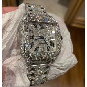 Nouvelle Édition Limitée Drioshipping : Montre de Luxe Hip Hop pour Homme, Sertie de Diamants, Mouvement ETA, Diamants de Laboratoire de Qualité Supérieure - Product Image 4