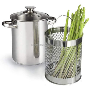 ชุดหม้อนึ่งสเตนเลสขนาดเส้นผ่านศูนย์กลาง9.4นิ้วใส่หม้อนึ่งผัก<span class=keywords><strong>หน่อไม้ฝรั่ง</strong></span>3.8ชิ้น - Product Image 1