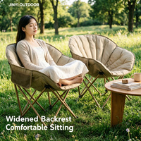 Chaise en acier au carbone avec rembourrage en coton et tissu Oxford 600D et assise en coton pulvérisé pour le camping et l'extérieur