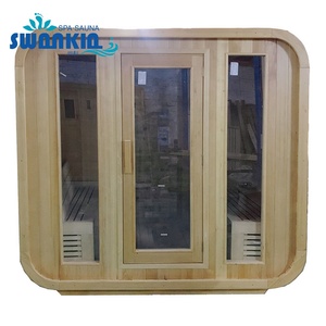 Belle salle de <span class=keywords><strong>sauna</strong></span> sec de chauffage électrique traditionnel extérieur en bois de cèdre rouge 6KW - Product Image 2