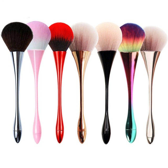 Wholesale Small Natural Hair Plastic Handle Smudge Face Makeup Brush for Concealer Application Powder Foundation & Blush