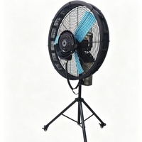 Ventilateur sur trépied à haut débit d'air, ventilateur oscillant pour le refroidissement, la ventilation et l'élimination de la poussière dans les ateliers, les entrepôts et les chantiers de construction