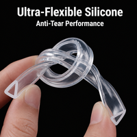 Bande d'étanchéité en caoutchouc silicone transparent extrudé en forme de U, garniture de bord anti-collision, installation facile pour portes vitrées
