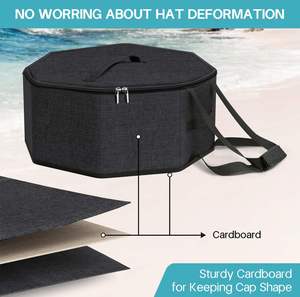 Hat Storage <b>Box</b> for Women & Men, Hardboard Support Hat Boxes with 1 Door Hook Hat Organizer - Product Image 3
