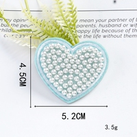 En stock : Patchs thermocollants Zhaoshun en broderie de perles et strass en forme de cœur, appliques décoratives DIY pour vêtements et sacs