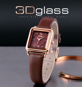 Nuevo Reloj Skmei <span class=keywords><strong>1702</strong></span> con Logotipo Personalizado para Mujer, Reloj de Pulsera de Cuarzo con Correa de Cuero Rojo, Resistente al Agua hasta 30 m - Product Image 5