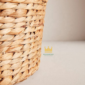 Cesta de Almacenamiento Decorativa, Cesta de Lavandería Tejida de Jacinto de Agua Natural para la Habitación de Niños y Bebés, Precio Económico - Product Image 2