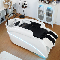 Fauteuil de massage électrique automatique pour le corps entier avec bol en céramique, lit de spa pour lavage des cheveux et thérapie capillaire