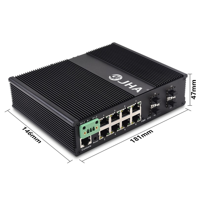 Customizable 12 Port Managed Industrial Ethernet Switch for Poe Switch 24v