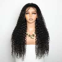 Perruques Lace Front Wig à cordon de serrage Deep Wave Cheveux humains 13x4 HD Perruques Lace Front Pre Plucked Perruque Deep Wave avec cheveux de bébé Densité 200%