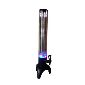4,5l Cold Draft Beer Tower Dispenser Plastik dengan Lampu LED