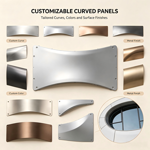 Système de façade en aluminium courbé moderne, panneau mural décoratif extérieur pour immeuble de bureaux, centre commercial - Product Image 5