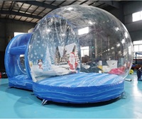 Dôme gonflable transparent étanche pour camping extérieur, maison bulle igloo, chambre étoilée pour divertissement familial