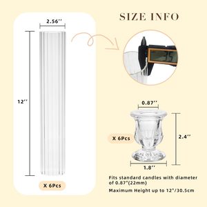High-End Hotel Security <b>Candle</b> Holder Windproof Glass Vertical Pattern Decorative Bracket Transparent <b>Candle</b> Jars Lanterns - Product Image 3