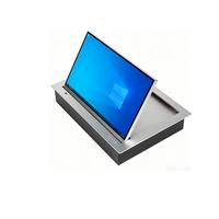 Monitor Motorizado Ultrafino con Pantalla IPS OEM, Sistema de Elevación Automática Abatible para Conferencias con Audio, Ideal para Mesas de Reuniones de Oficina