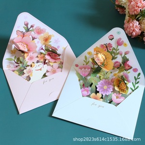Nueva Tarjeta de Felicitación Creativa 3D con Flores de Papel, para Cumpleaños, Día de la Madre, Agradecimiento, Regalo para Maestros, con Sobre - Product Image 5
