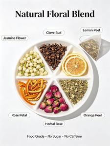 Té Herbal Natural para el Cuidado del Cuerpo en Bolsitas Piramidales, Crisantemo, Diente <span class=keywords><strong>de</strong></span> León, Raíz <span class=keywords><strong>de</strong></span> Bardana, Sin Cafeína, OEM, Marca Privada, Venta al Por Mayor - Product Image 2