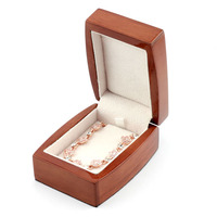 Boîte à bijoux vintage en bois avec miroir, recyclable, forme rectangulaire, style populaire, pour la Saint-Valentin, rangement de bijoux, couleurs personnalisables