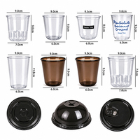Gobelets en plastique PET jetables à paroi simple avec logo personnalisé, transparents, avec couvercles, impression UV pour café glacé, bubble tea