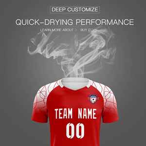 Ensembles d'entraînement de football classiques rouges personnalisés pour adultes/enfants - Product Image 5