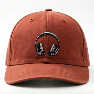 หมวกเบสบอลปักลายพร้อมหูฟัง หมวกเบสบอล 6 แผง  ตกแต่งด้วยหัวเข็มขัดโลหะปรับได้  สำหรับทุกเพศ  วัสดุผ้าฝ้ายเนื้อนุ่ม - Product Image 2