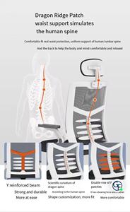 Silla Ergonómica y Cómoda <span class=keywords><strong>de</strong></span> Tela para Oficina en Casa, para Estudiantes, Sala <span class=keywords><strong>de</strong></span> Conferencias, Dormitorio, Juegos Sedentarios, Computadora, Ajustable - Product Image 4