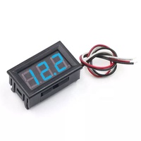 0.56 "Voltmeter DC 0V-30.0V Tiga Kabel dengan Proteksi Koneksi Terbalik, Layar LED Digital