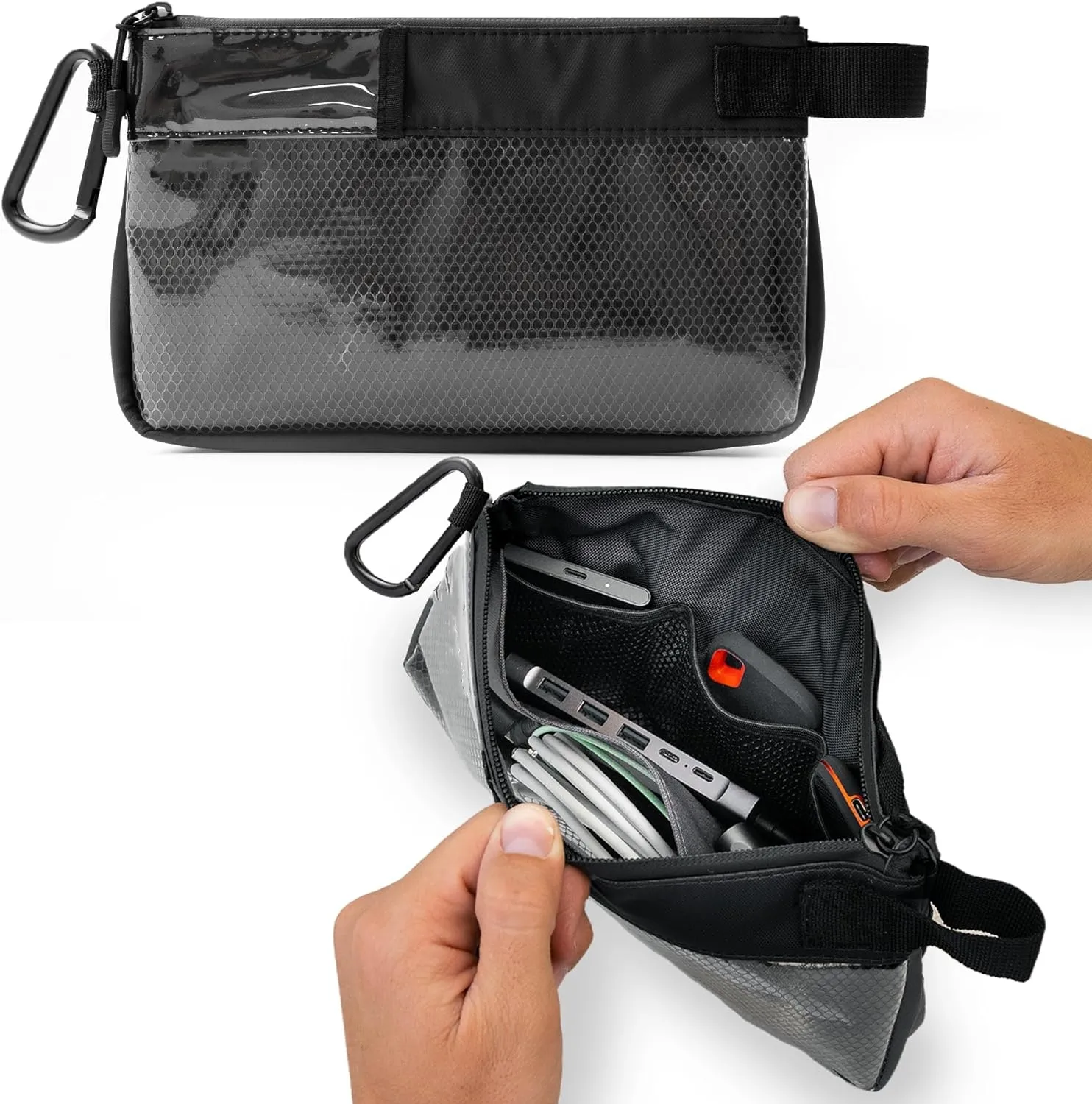 Bolsa de Cable Digital con múltiples bolsillos a prueba de polvo, bolsa de accesorios para cámara fácil de llevar, bolsas de almacenamiento duraderas con cremallera de poliéster 600D