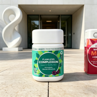 Statue Réplique Géante en Fibre de Verre pour Bouteille de Complément Alimentaire – Idéale pour Salons Professionnels et Marques Cosmétiques et Santé