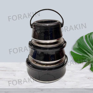 YJM959 대형 식품 워머 용량 2.5 + 4.5 + 6.5L 공장 핫 세일 스테인레스 스틸 대형 냄비 블랙 컬러 클래식 주방 냄비 - Product Image 5