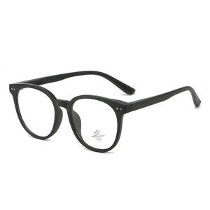 Monture de lunettes optiques Qianai Round TR90 transparente anti-lumière bleue unisexe taille moyenne avec verres en acrylique - Product Image 3