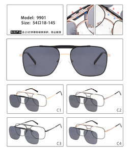 Gafas <span class=keywords><strong>de</strong></span> Sol <span class=keywords><strong>de</strong></span> montura completa <span class=keywords><strong>de</strong></span> metal magnético 2 en 1, moda con clip con <span class=keywords><strong>lentes</strong></span> polarizadas TAC para hombres y mujeres - Product Image 6
