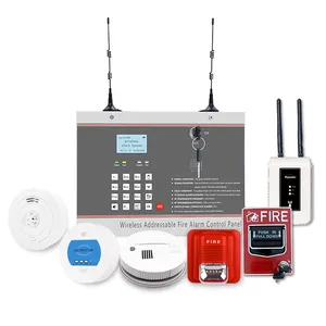 Wireless Addressable Fire Siren 100db Fire Alarm System Sounder Warning Siren With Strobe