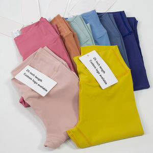 Leggings Deportivos de Cintura Alta, Elásticos, de Nailon, con Logotipo Personalizado, Talla Grande, Sin Línea de Tanga, Sensación Desnuda, para Yoga y Gimnasio - Product Image 2