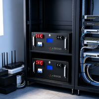 Batterie LiFePO4 19 pouces pour montage en rack, 51,2 V 200 Ah 10,24 kWh, stockage d'énergie domestique avec BMS intégré 150 A