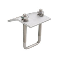 Collier de fixation pour rail en acier au carbone de 1,6 à 52 mm pour poutre de canal de support avec boulon en U