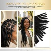 Extensiones Afro Kinky Hechas a Mano de Boutique, Cabello Indio a Granel, Cabello Humano Remy Virgen Crudo de Seis Centímetros con Puntas Completas para Todos