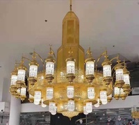 Mosquée moderne éclairage grand lustre décoration d'église mosquée lampe lustre grande suspension projet lumières