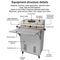 Fabricant de haute qualité 500 Type d'armoire Emballage alimentaire externe Air Gaz Rinçage industriel Sac en nylon Double pompe Scellant sous vide