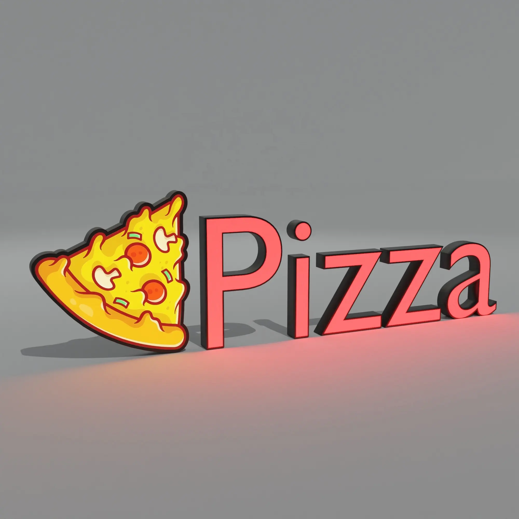 Negozio di Pizza all'aperto pubblicità alfabeto acrilico cartello 3D Logo lettere di canale