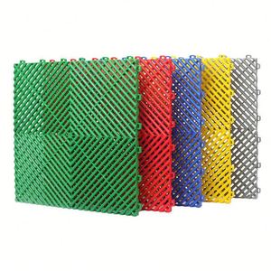 Dalles de sol en PP en gros, assemblage facile, drainage, revêtement de sol en plastique pour garage, atelier, intérieur - Product Image 1