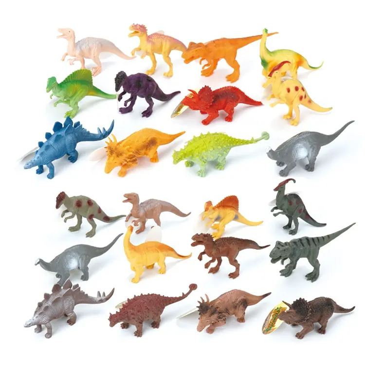 Gerçekçi görünümlü 5 "Dinosaurs 12 paket büyük plastik çeşitli dinozor figürleri dinozor çocuklar